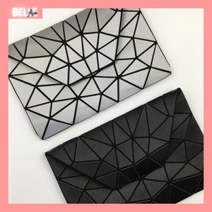 Matte Geometry Folding Lattice Clutches (2-in-1)